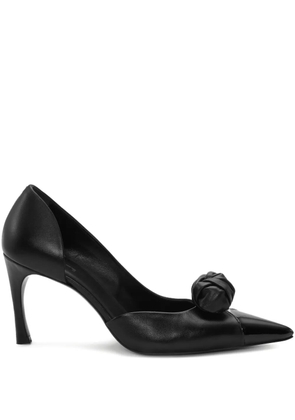 ROTATE BIRGER CHRISTENSEN knot-appliqué leather pumps - Black
