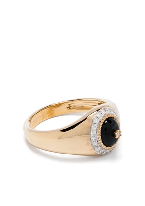 Yvonne Léon 9kt yellow gold Mini Chevalière Pompadour signet ring