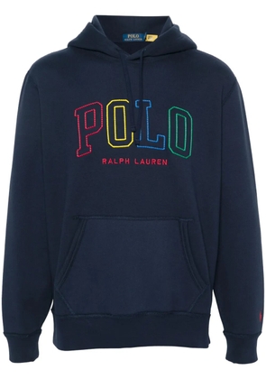 Polo Ralph Lauren embroidered-logo hoodie - Blue