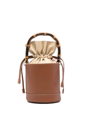 Simon Miller Tiki top-handle leather tote bag - Brown