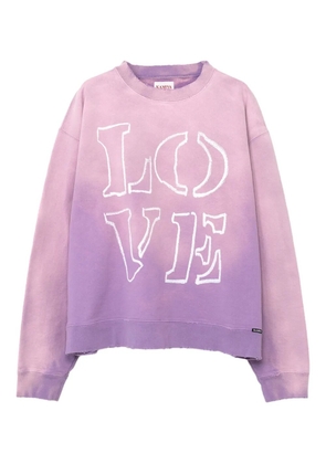 KAMIYA love-print distressed sweatshirt - Pink