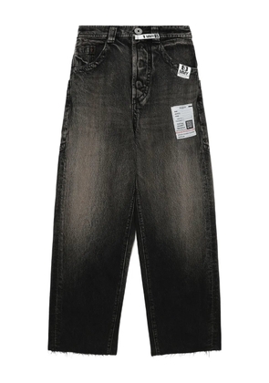 Maison MIHARA YASUHIRO raw-cut wide-leg jeans - Black