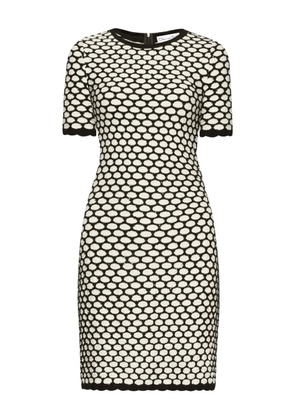 Oscar de la Renta two-tone mini dress - White