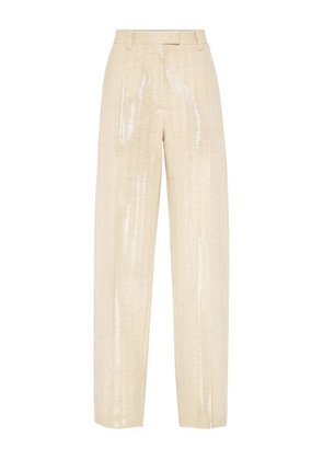 Brunello Cucinelli belt-loop trousers - Neutrals