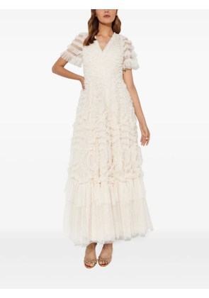 Needle & Thread Verity ruffled maxi dress - Neutrals