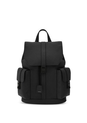 Ferragamo drawstring flap backpack - Black