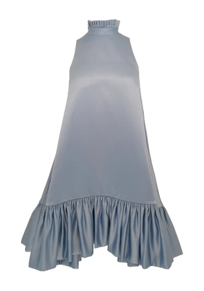 AZEEZA Alcott ruffled halterneck mini dress - Blue