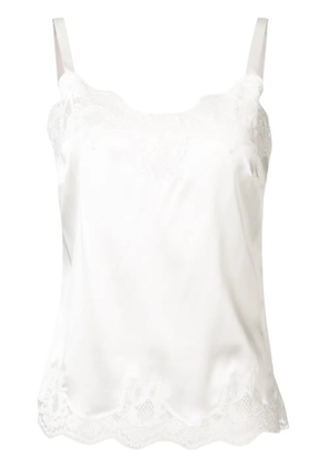Dolce & Gabbana lace-detail satin camisole top - White