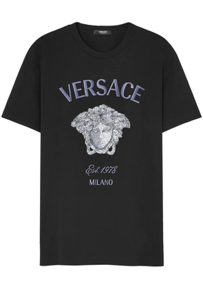 Versace Medusa Milano crystal-embellished T-shirt - Black