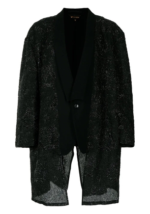 Comme Des Garçons midi single-breasted blazer - Black