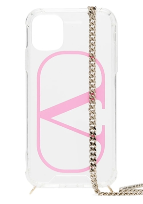 Valentino Garavani VLOGO iPhone 11 chain cover - Neutrals
