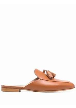 Scarosso Giorgina tasseled mules - Brown