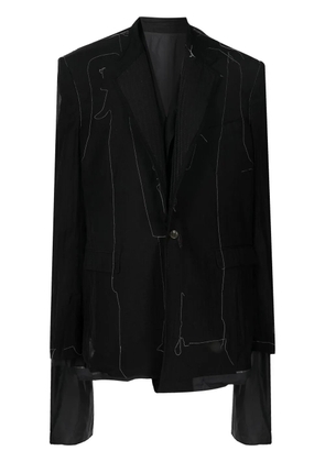 Nicolas Andreas Taralis reversible oversized blazer - Black