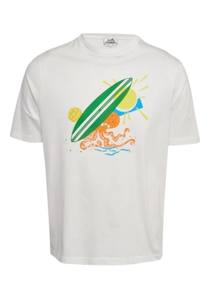 Hermès Pre-Owned Cotton print T-shirt - White