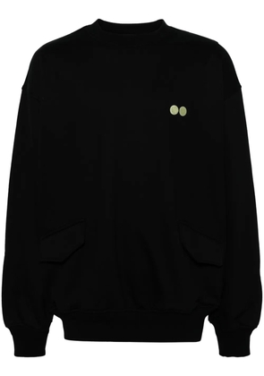 SONGZIO Rebel Painter logo-print cotton sweatshirt - Black