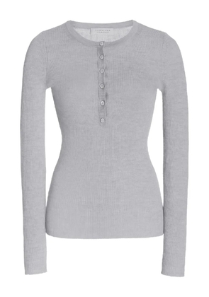 Gabriela Hearst Julian ribbed Henley T-shirt - Grey