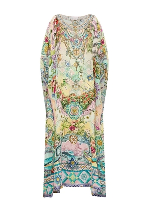 Camilla crystal-embellished patterned tunic - Neutrals