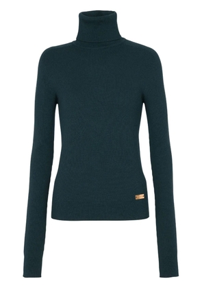 Balmain logo-plaque wool jumper - Green