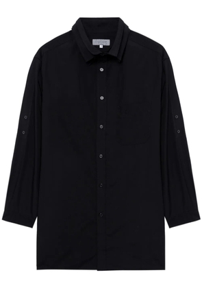 Yohji Yamamoto layered-collar cotton shirt - Black