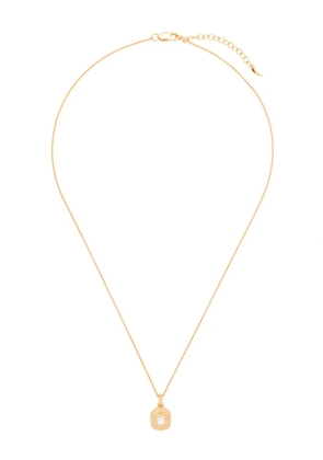 Missoma engraved square mini pendant necklace - Gold