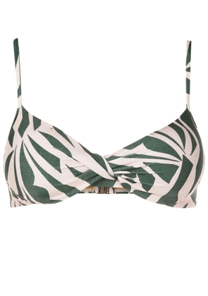 Lygia & Nanny Cassis graphic-print bikini top - Green