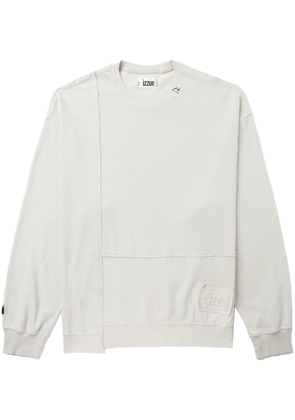 izzue asymmetric cotton sweatshirt - Grey