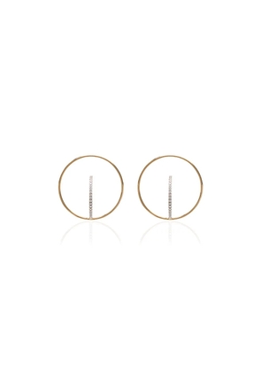 Charlotte Chesnais Saturn hoop earrings - YELLOW WHITE GOLD