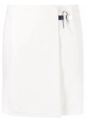 Givenchy asymmetric padlock skirt - White