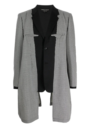 Comme des Garçons Homme Plus layered-panel long-line blazer - Grey