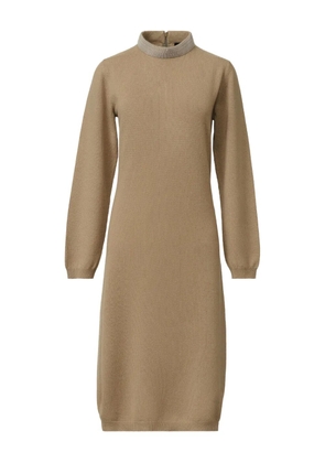 Fabiana Filippi high-neck long-sleeve dress - Neutrals
