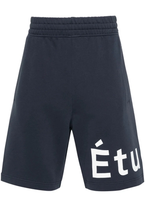 Études Studio Tempera logo-print cotton shorts - Blue