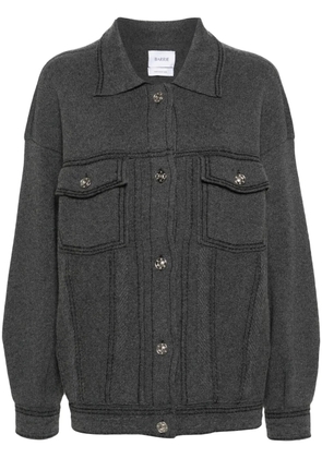 Barrie contrast-stitching denim-effect jacket - Grey