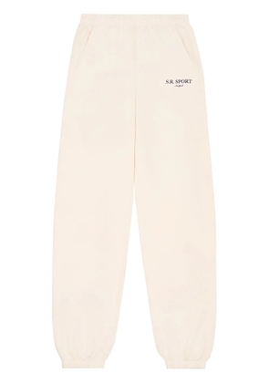 Sporty & Rich Wimbledon cotton track pants - Neutrals