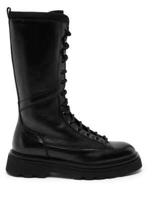 Doucal's lace-up leather boots - Black