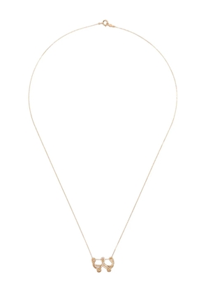 Charlotte Chesnais 18K yellow gold Letter W diamond necklace