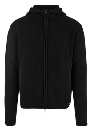 Ferragamo zip-fastening cashmere hoodie - Black