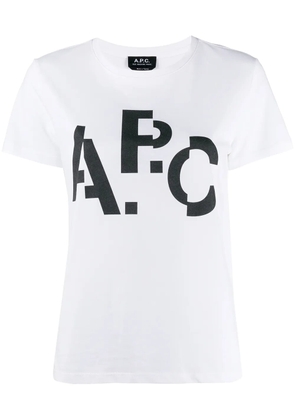 A.P.C. logo print T-shirt - White