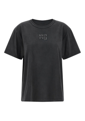 Alexander Wang rhinestone logo T-shirt - Grey