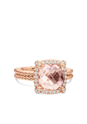 David Yurman 18kt rose gold Chatelaine morganite and diamond ring (9mm) - Pink