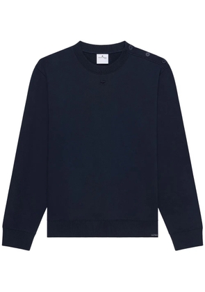 Courrèges buttoned fleece sweatshirt - Blue