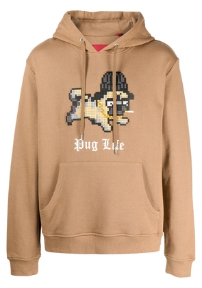 Mostly Heard Rarely Seen 8-Bit Pug Life pullover hoodie - Brown