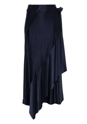 Rabanne satined midi skirt - Blue