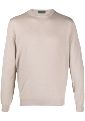 Zanone virgin wool blend crew-neck jumper - Neutrals