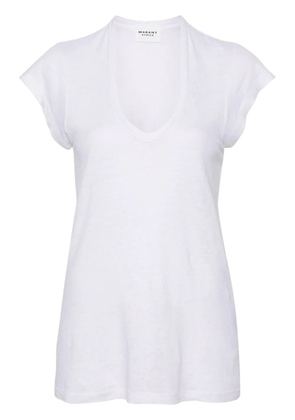 MARANT ÉTOILE Zankou linen T-shirt - White