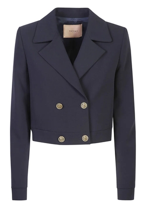 TWINSET cady-texture cropped jacket - Blue