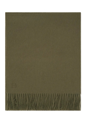 BOMPARD monogram fringed scarf - Green