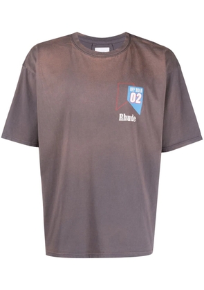 RHUDE O2 Off-Road print cotton T-shirt - Grey