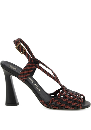 ETRO woven two-tone leather sandals - Black