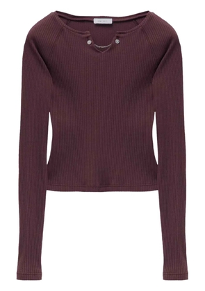 Alexander McQueen chain-detail ribbed top - Red