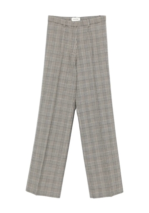 A.M.G. checked-pattern pleated trousers - Grey